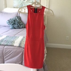 Red mini dress